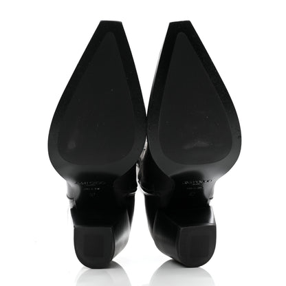Jimmy Choo Shiny Calfskin Cece 60 Ankle Boots 37 Black 5 of 11
