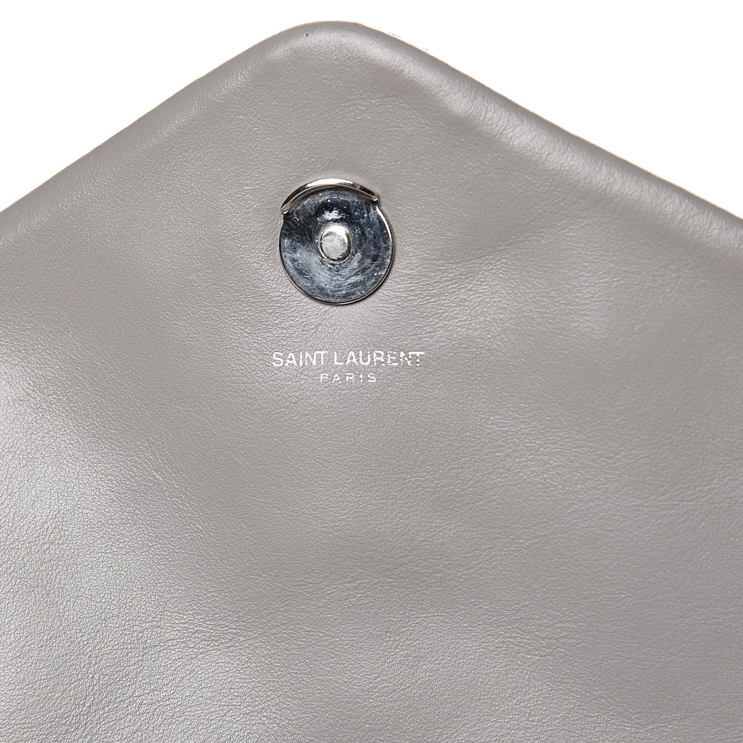 Saint Laurent Calfskin Y Quilted Monogram Large Loulou Chain Satchel Light Grey 8 of 13