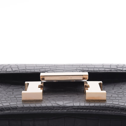 Hermes Matte Alligator Constance 24 Black 14 of 23