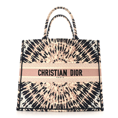 Christian Dior Canvas Embroidered Tie Dye Large Book Tote Multicolor 1 of 9