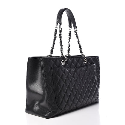 Chanel Caviar Quilted XL Grand Shopping Tote GST Black 3 of 11