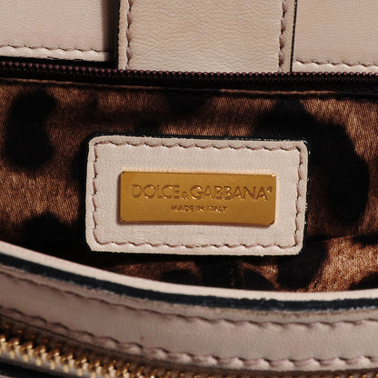 Dolce & Gabbana Straw Crochet Large Miss Sicily Satchel Ivory 7 of 8