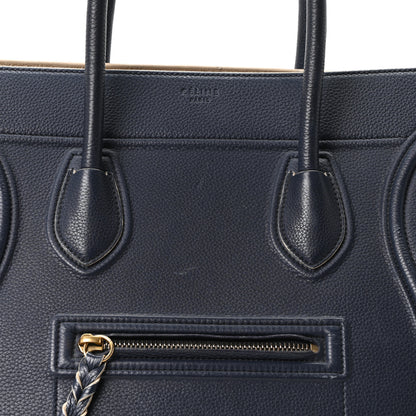 Celine Baby Grained Calfskin Medium Phantom Luggage Navy 7 of 9
