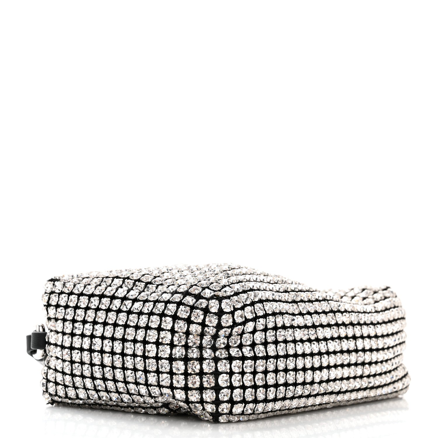 Alexander Wang Mesh Crystal Rhinestone Mini Heiress Pouch Black Silver 4 of 9