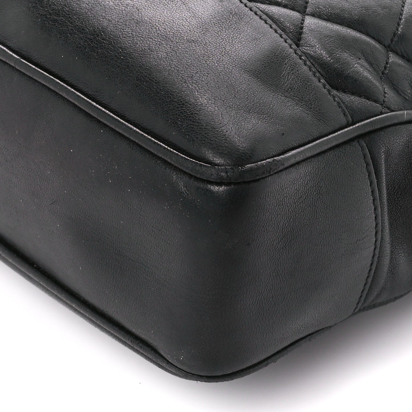 Lambskin Quilted Shoulder Bag Black