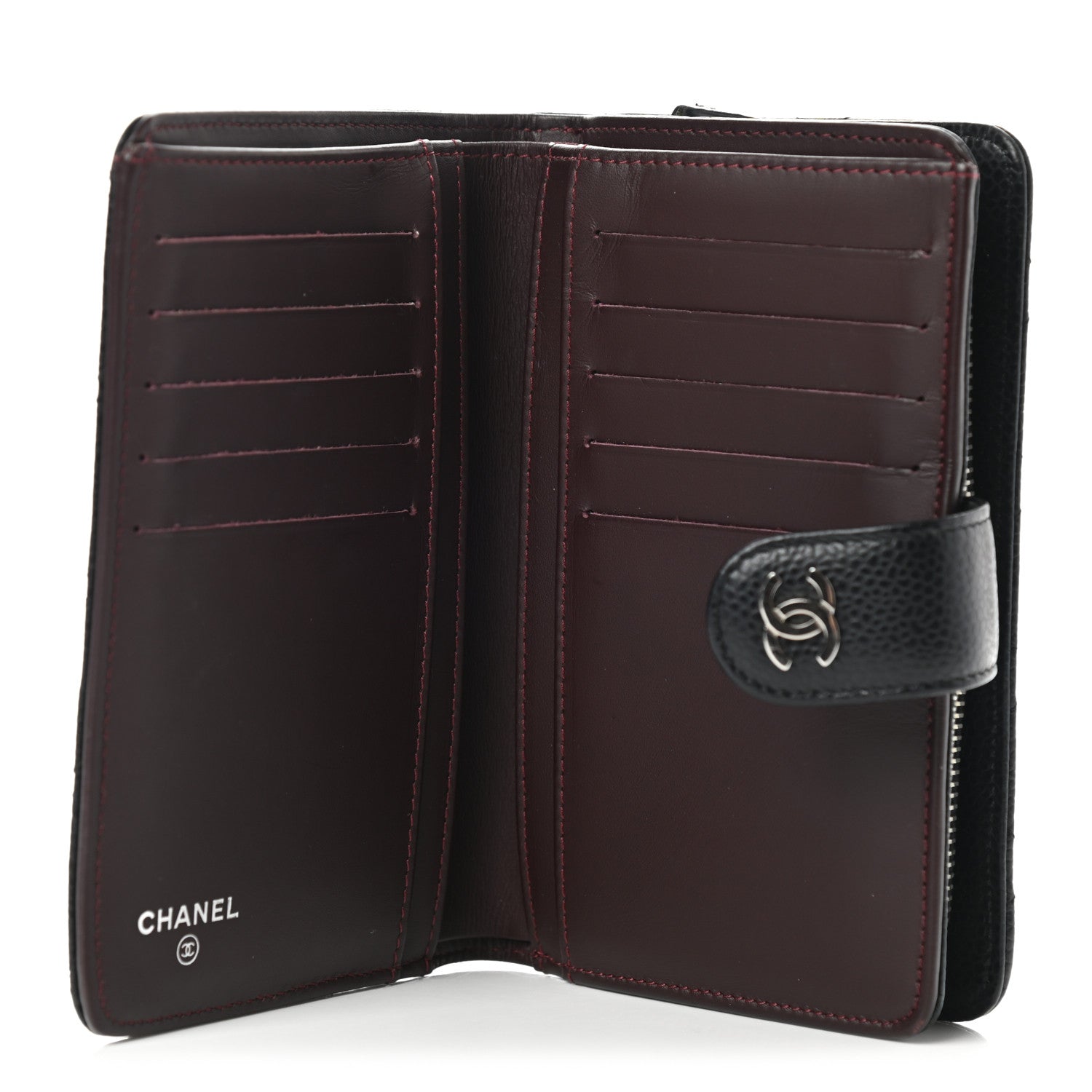 Chanel Caviar Quilted CC French Wallet Black 5 of 8