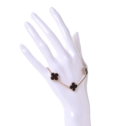 Van Cleef & Arpels 18K Rose Gold Letterwood 5 Motifs Vintage Alhambra Bracelet 2 of 5