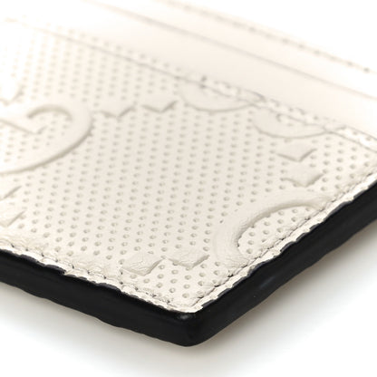 Gucci Calfskin GG Tennis Embossed Card Holder Mystic White 9 of 10