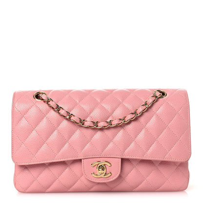 Chanel Caviar Quilted Medium Double Flap Pink 1 of 15