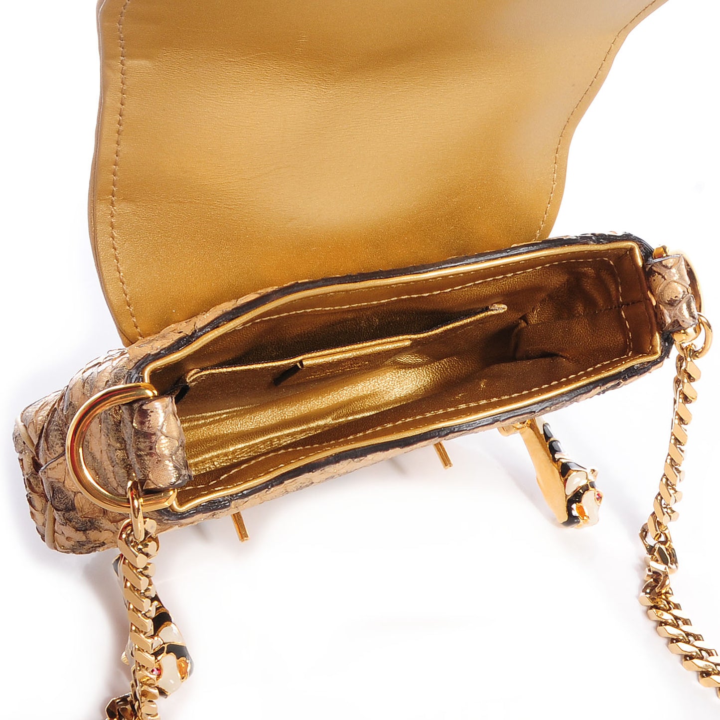 Anaconda Tigrette Shoulder Bag Gold