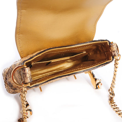 Gucci Anaconda Tigrette Shoulder Bag Gold 7 of 9