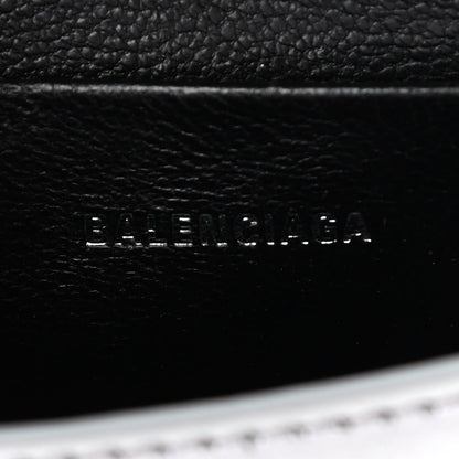 Balenciaga Metallic Calfskin Crocodile Embossed Hourglass Top Handle Bag Mini Silver 6 of 8