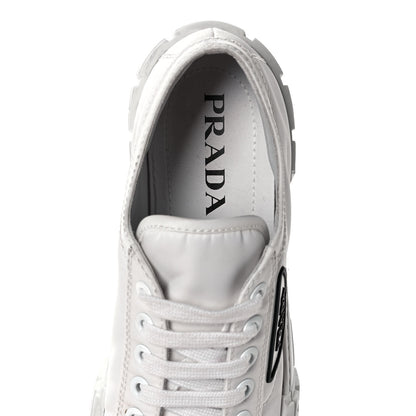 Prada Re-Nylon Gabardine Triangle Logo Double Wheel 50mm Sneakers 38.5 White 7 of 8