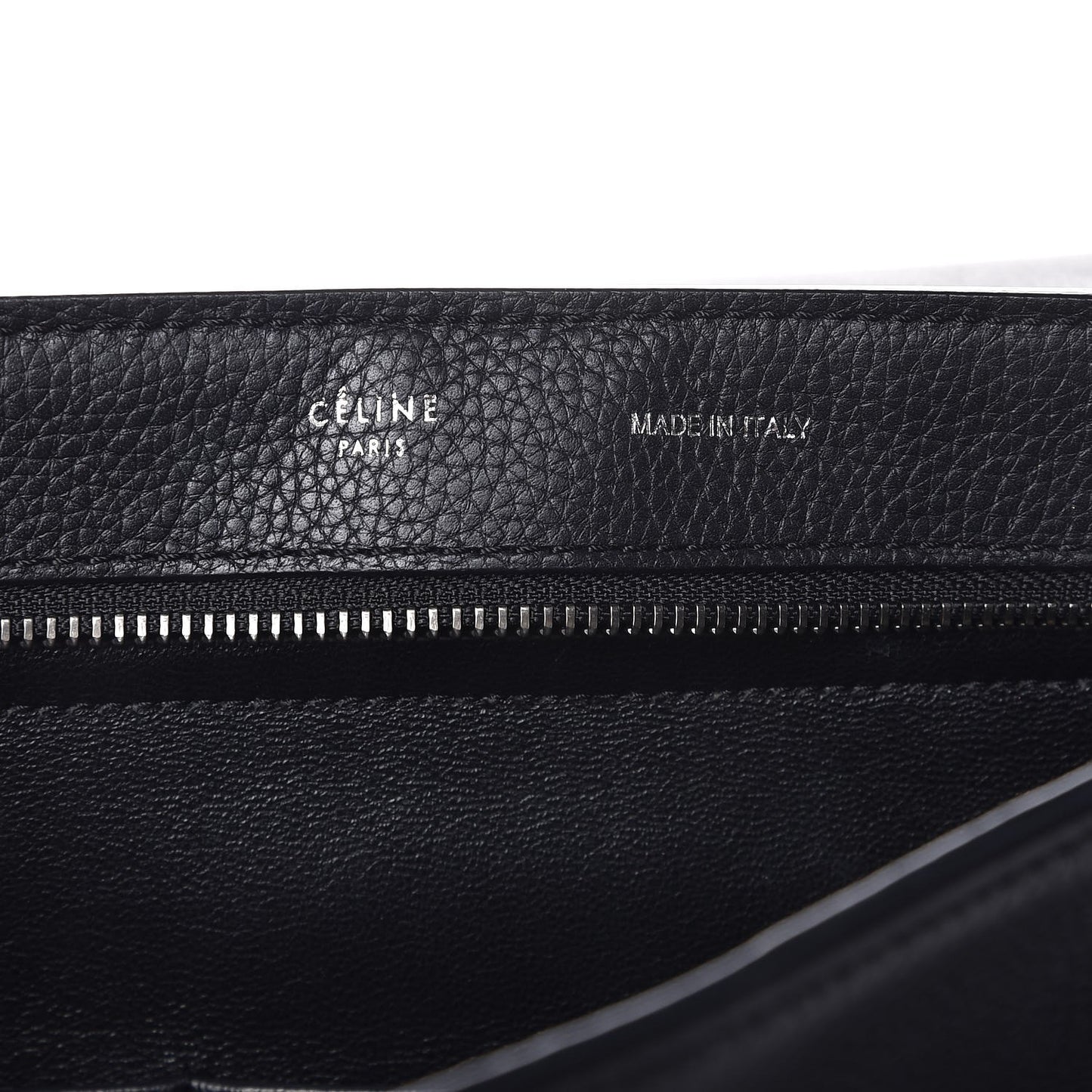 Drummed Calfskin Suede Medium Trapeze Black