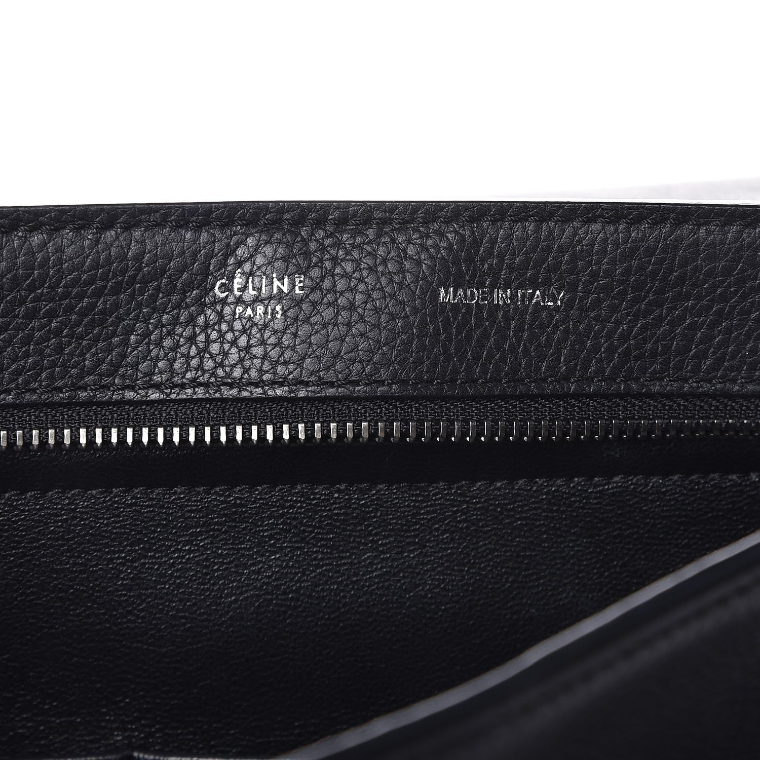 Celine Drummed Calfskin Suede Medium Trapeze Black 6 of 6