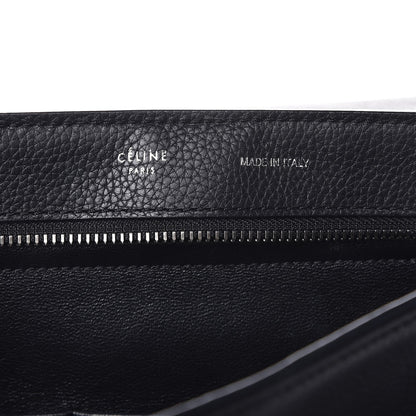 Celine Drummed Calfskin Suede Medium Trapeze Black 6 of 6