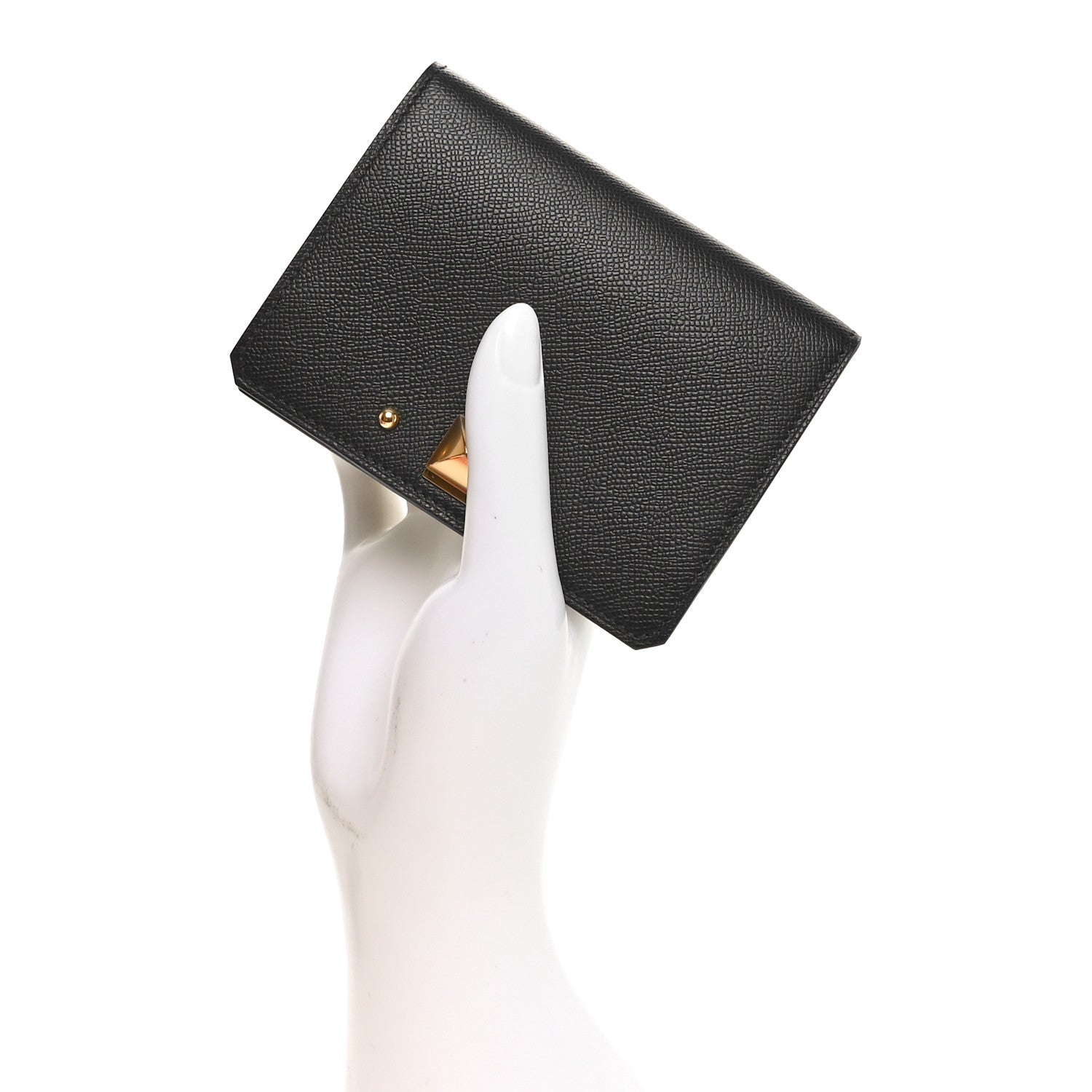 Hermes Madame Calfskin Medor Card Holder Black 2 of 9