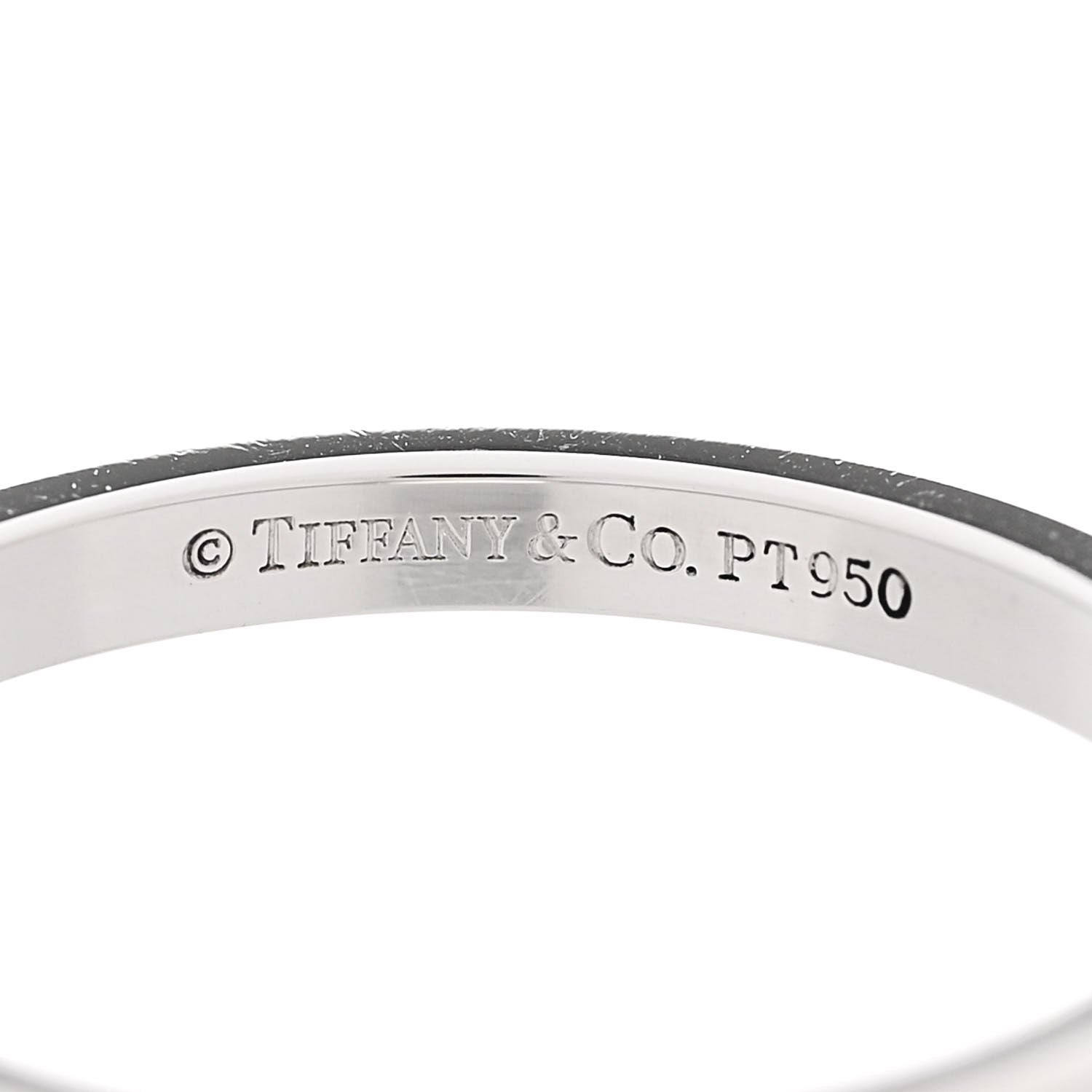 Tiffany Platinum Novo Band Ring 54 7 4 of 5