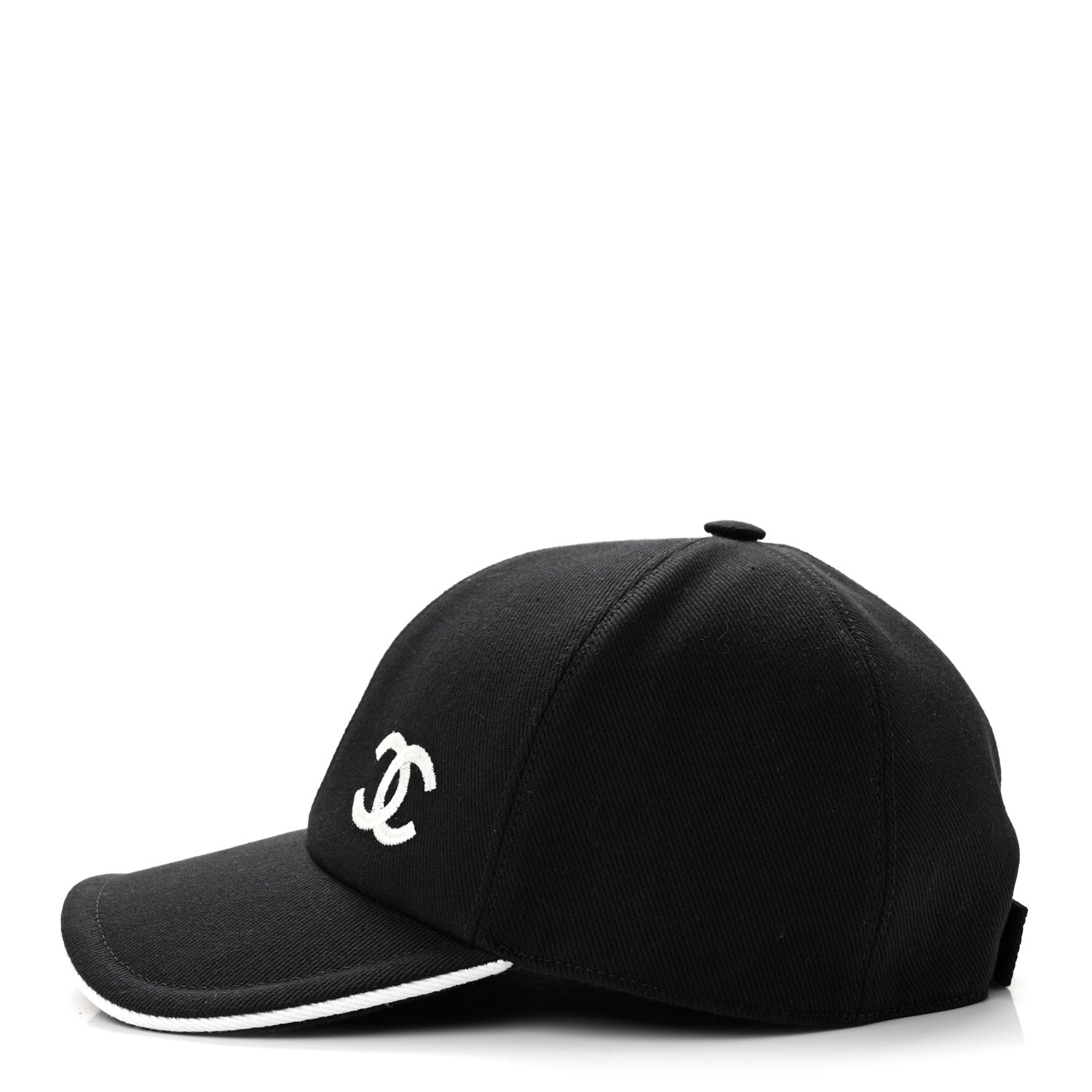 Chanel Cotton CC Cap Hat Black White 4 of 9