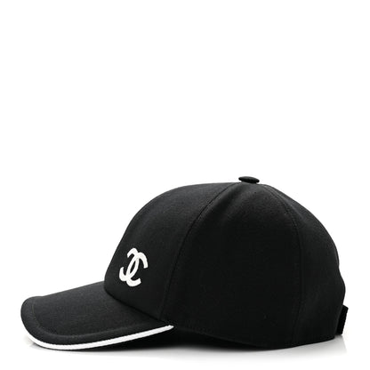 Chanel Cotton CC Cap Hat Black White 4 of 9