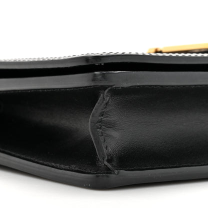 Versace Calfskin Greca Goddess Wallet On Chain Black 9 of 14