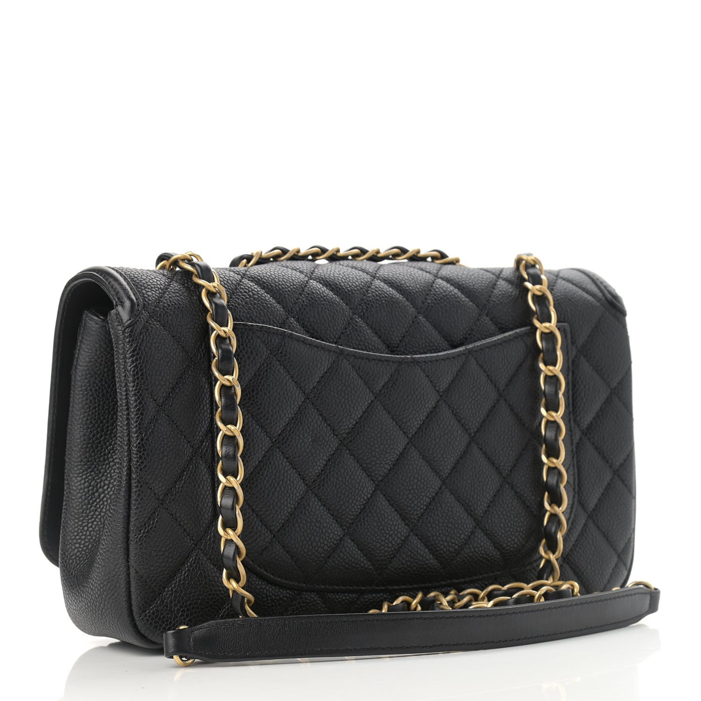 Caviar Quilted Medium CC Filigree Flap Black