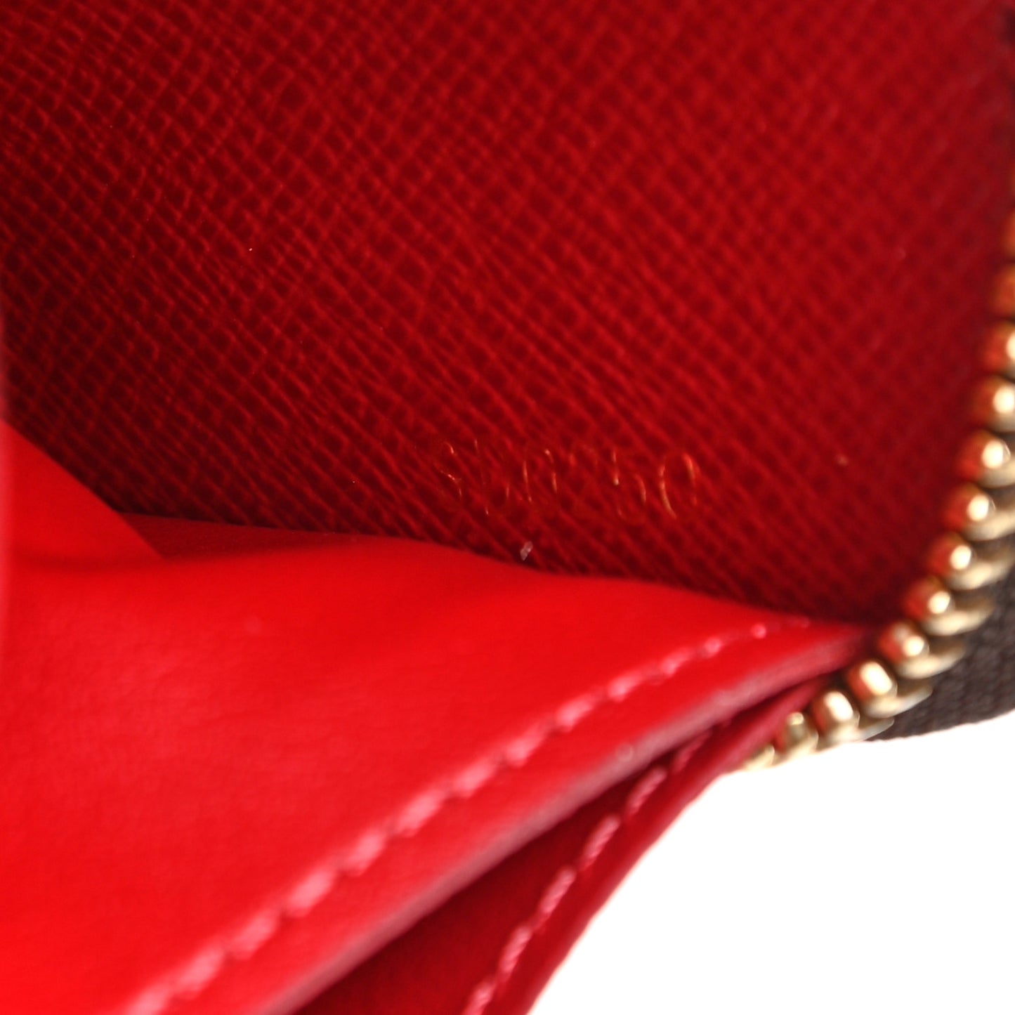 Damier Ebene Clemence Wallet Cherry