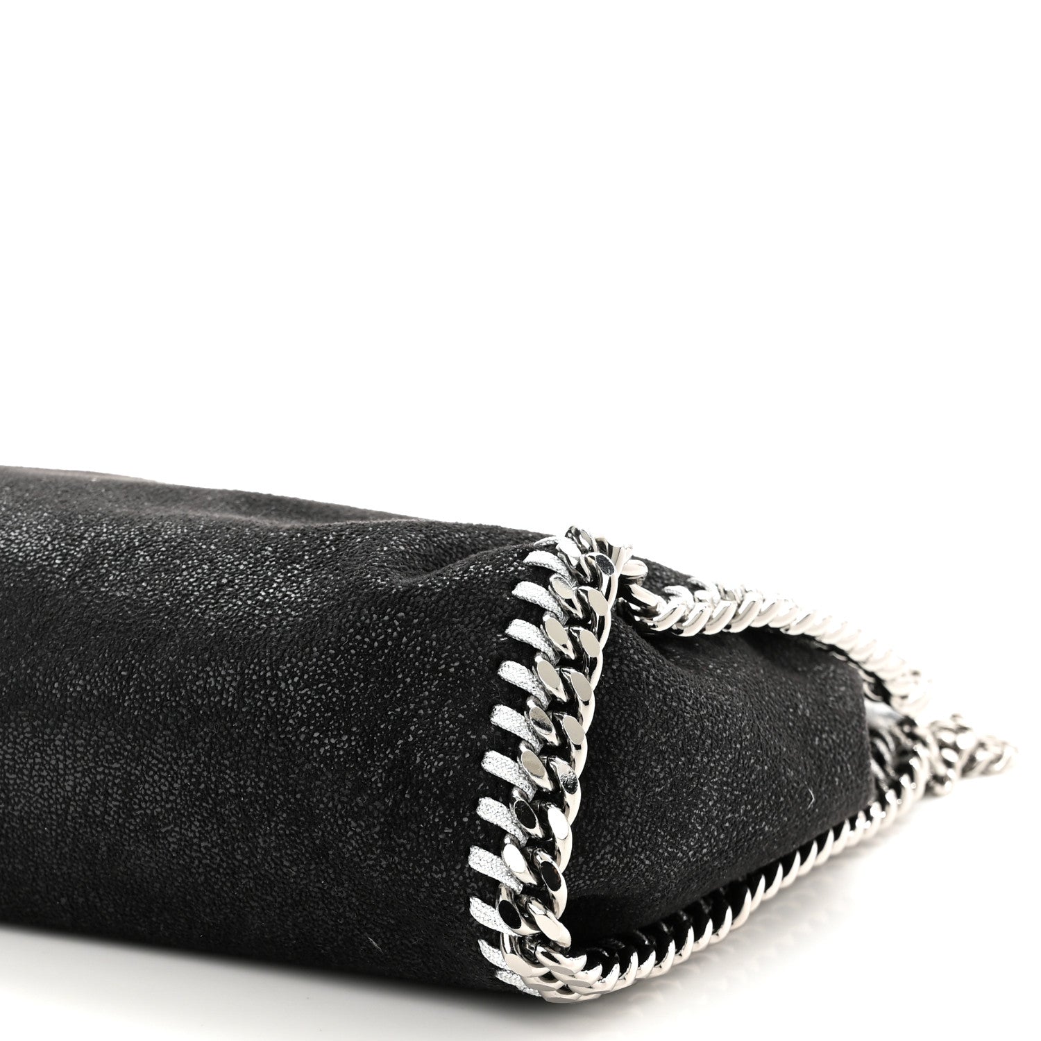 Stella McCartney Shaggy Deer Mini Falabella Fold Over Tote Black 9 of 9