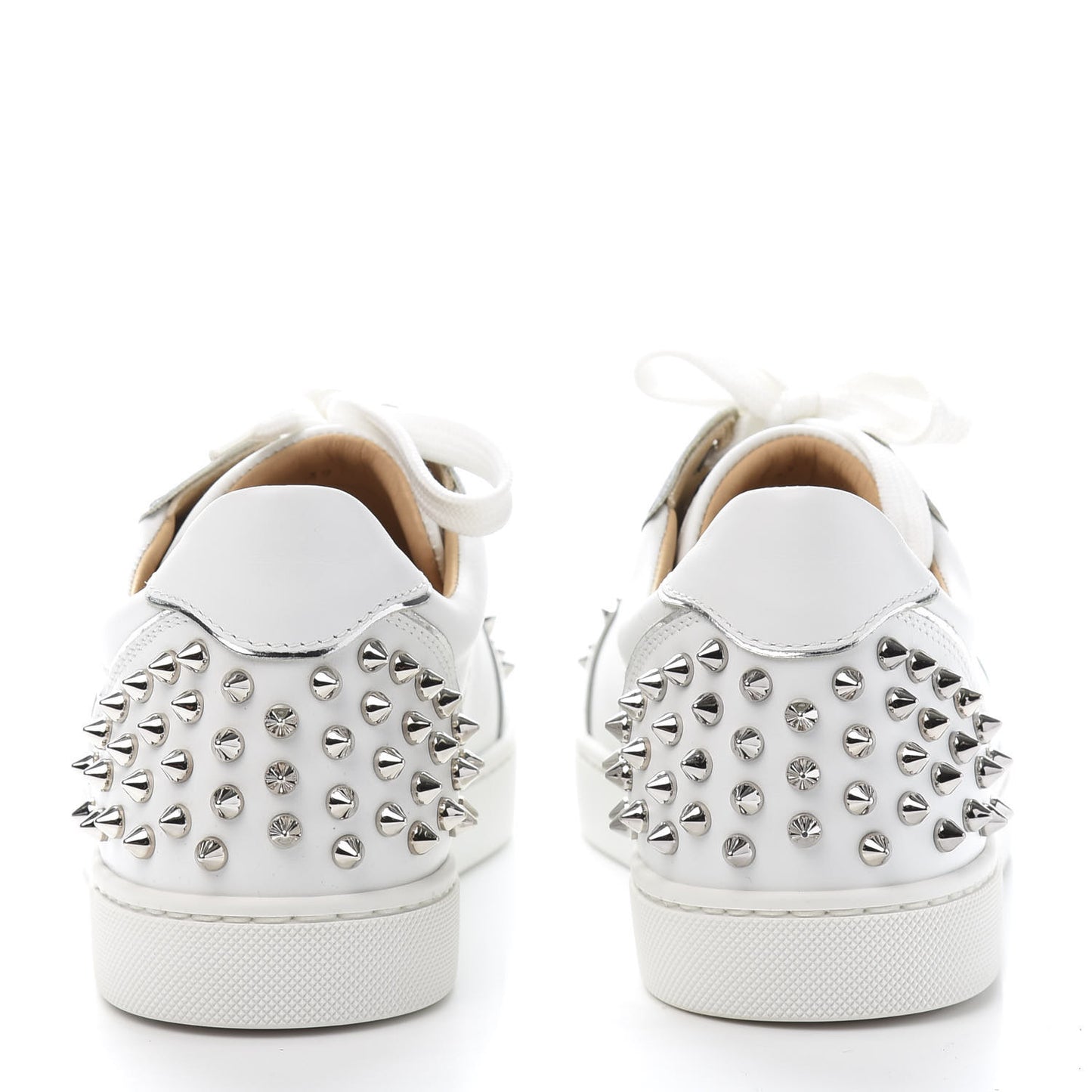 Calfskin Spikes Womens Vieira 2 Flat Sneakers 39 White