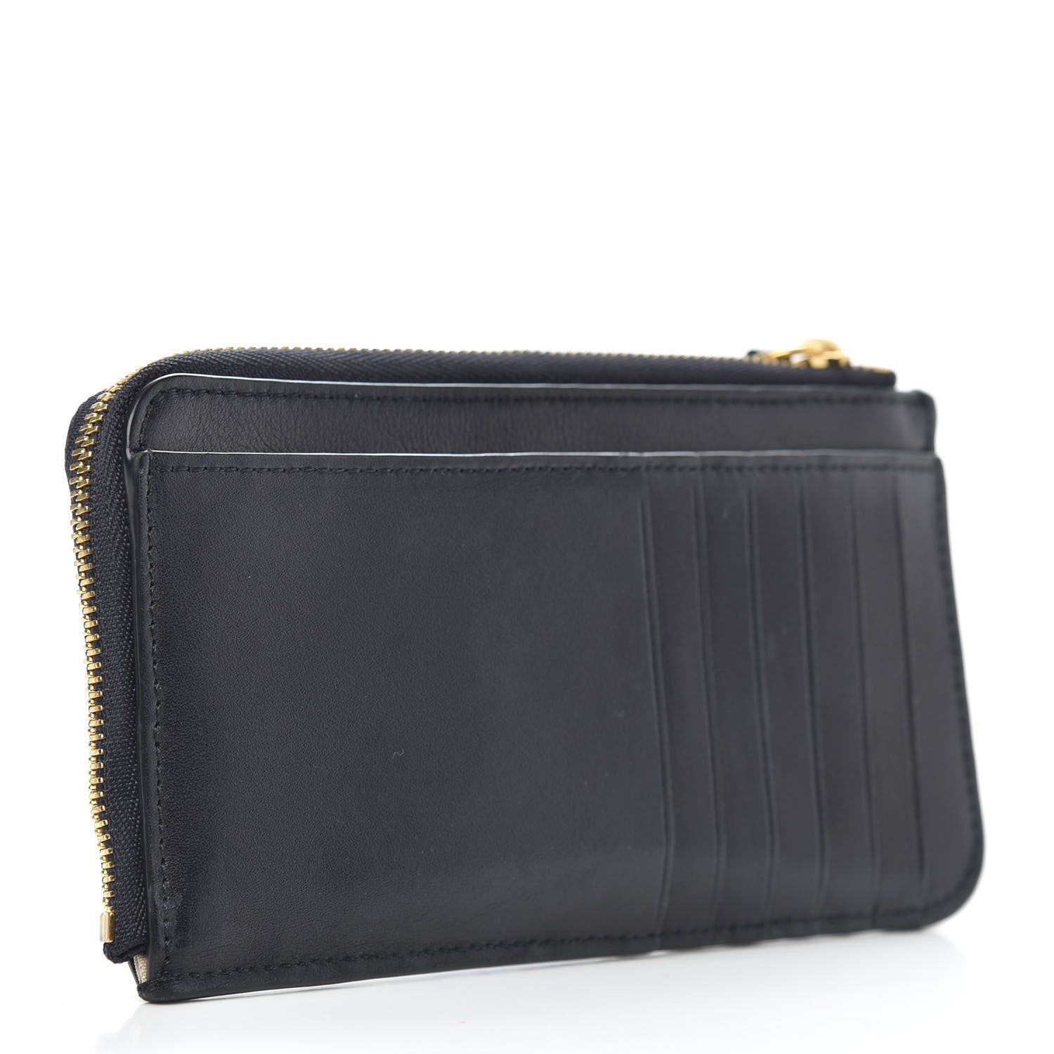 Chloe Smooth Calfskin Logo Vick Zip Card Case Full Blue 3 of 10