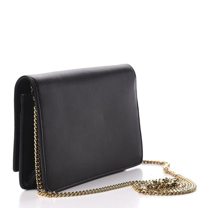 Fendi Vitello Liberty Fun Fair Metal Studded Tube Wallet on Chain Black Multicolor 3 of 8