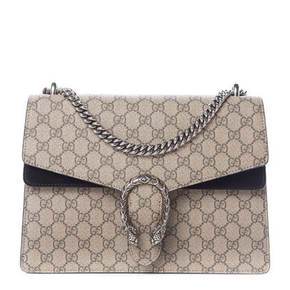 Gucci GG Supreme Monogram Medium Dionysus Shoulder Bag Black 1 of 9