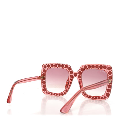 Gucci Acetate Crystal Oversize Sunglasses GG0148S Pink 4 of 7