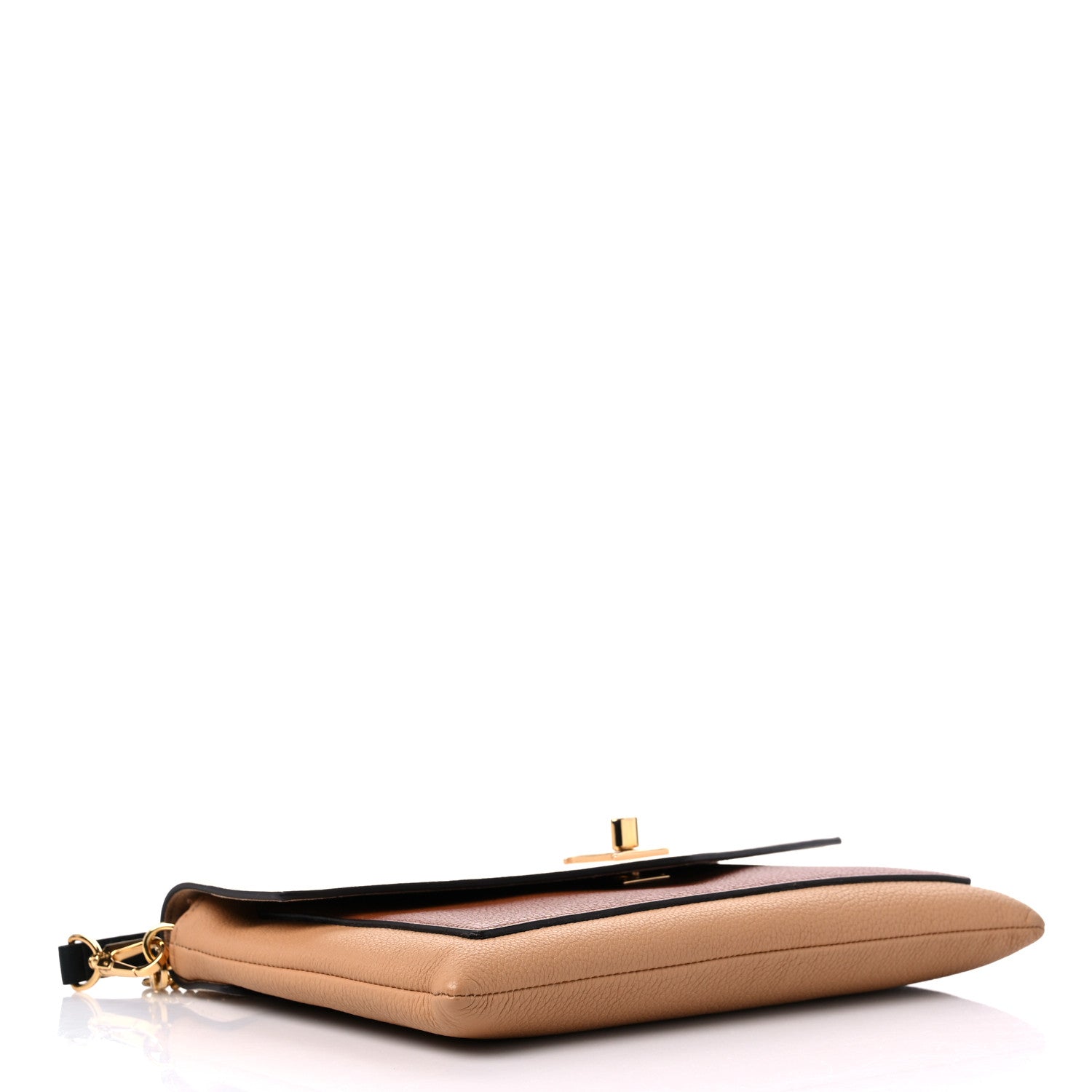 Louis Vuitton Soft Calfskin My Lockme Pochette Arizona Quartz Caramel 4 of 8