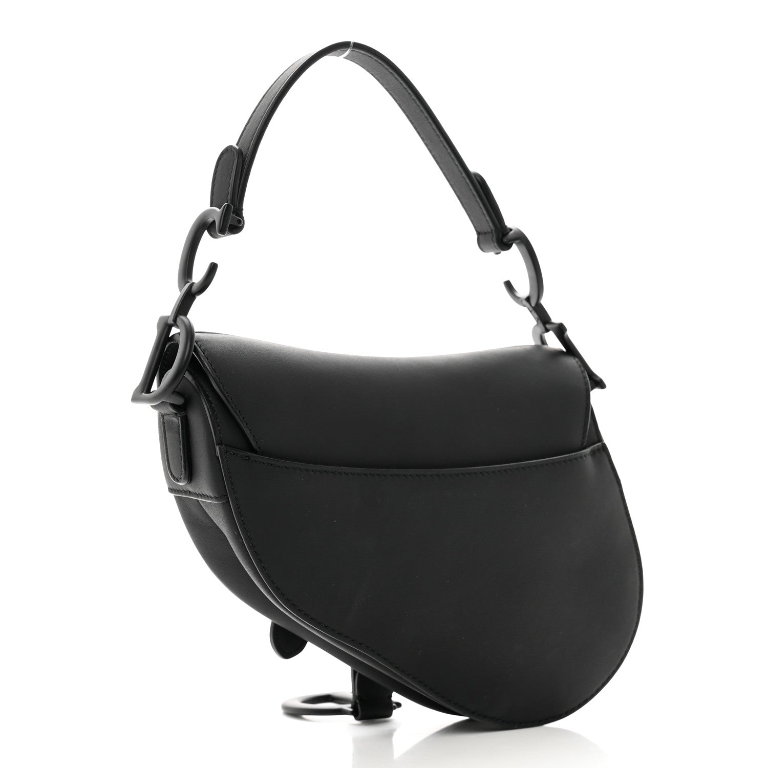 Christian Dior Ultra Matte Calfskin Mini Saddle Bag Black 3 of 9