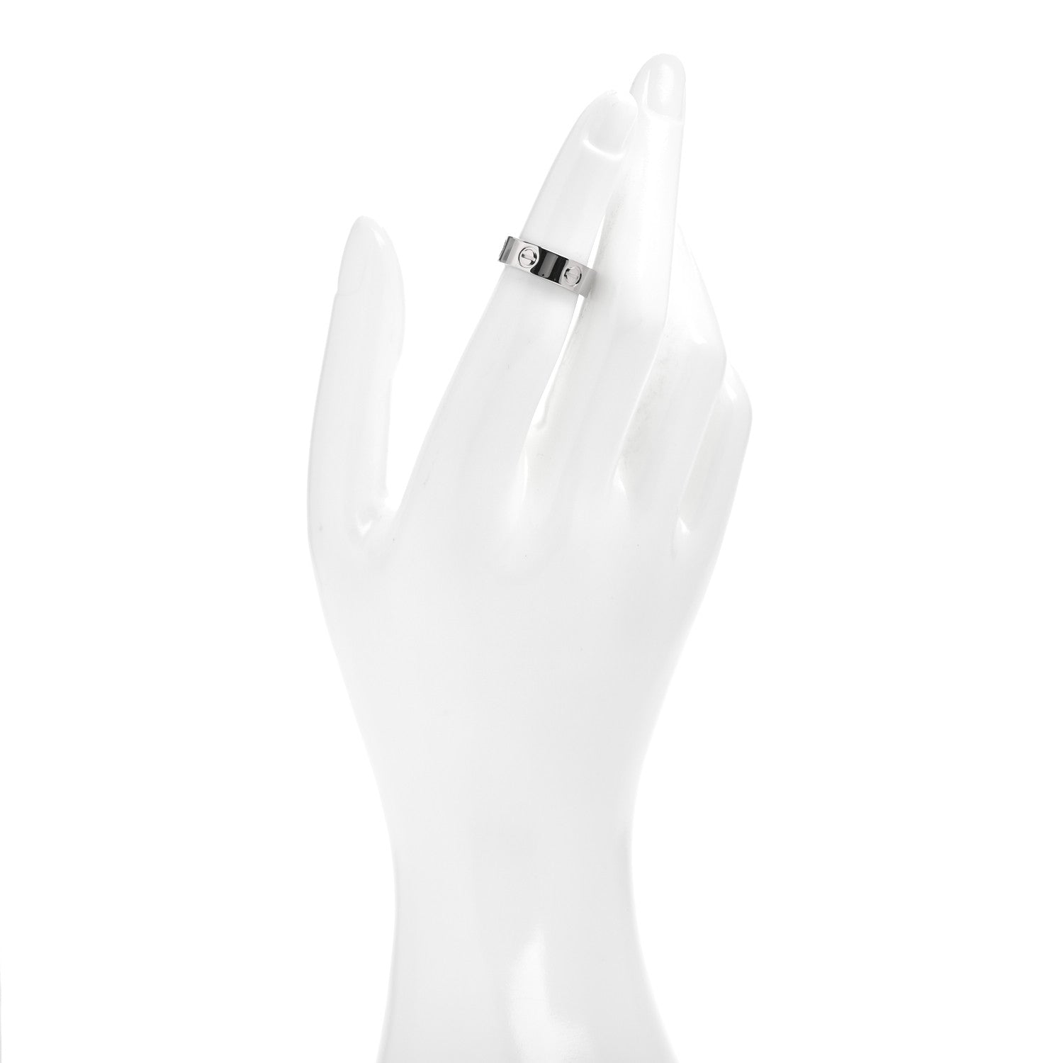 Cartier 18K White Gold 5.5mm LOVE Ring 48 4.5 2 of 4