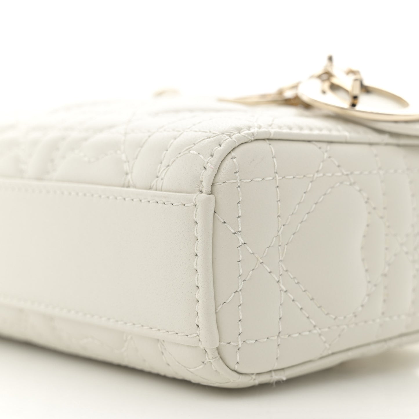 Lambskin Cannage Dioramour Micro Lady D-Joy Latte