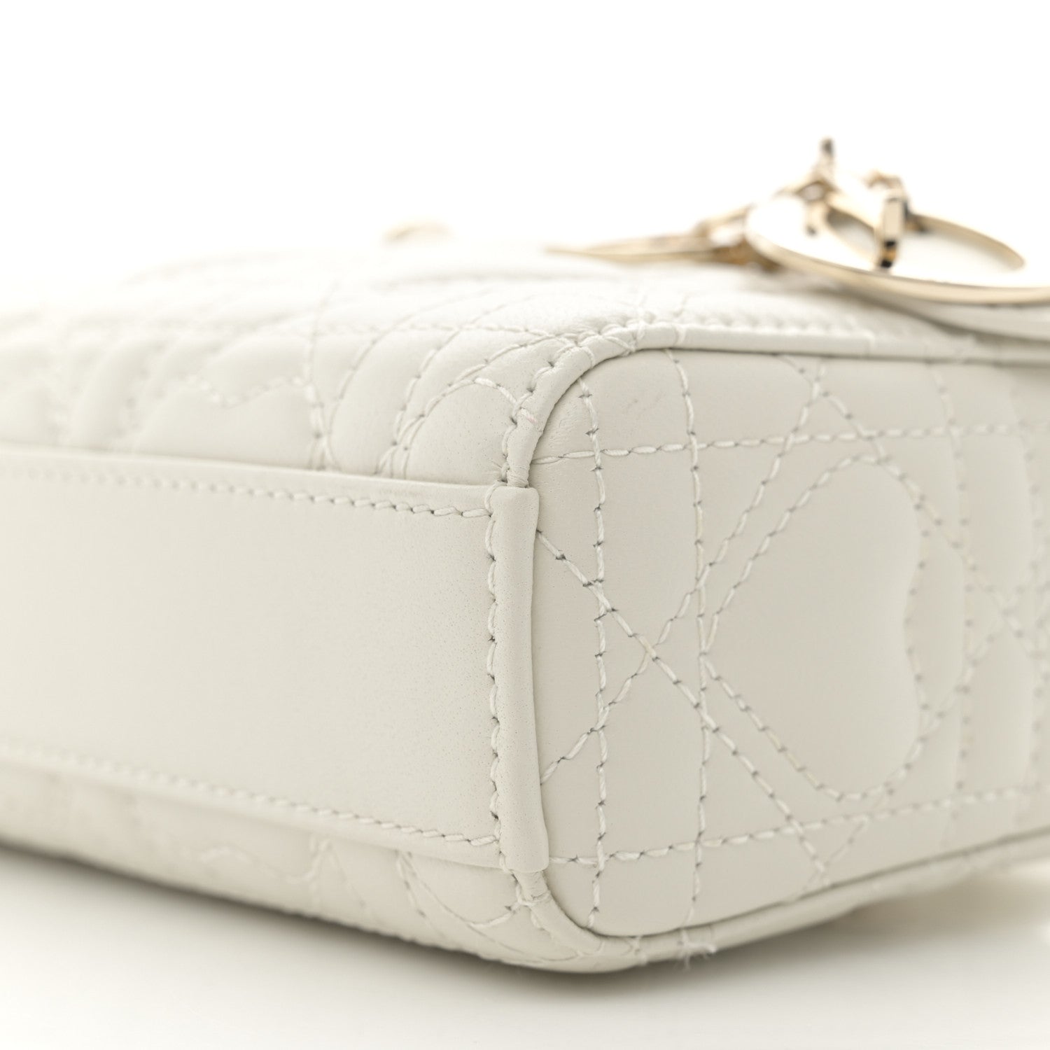 Christian Dior Lambskin Cannage Dioramour Micro Lady D-Joy Latte 10 of 11