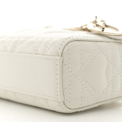 Christian Dior Lambskin Cannage Dioramour Micro Lady D-Joy Latte 10 of 11