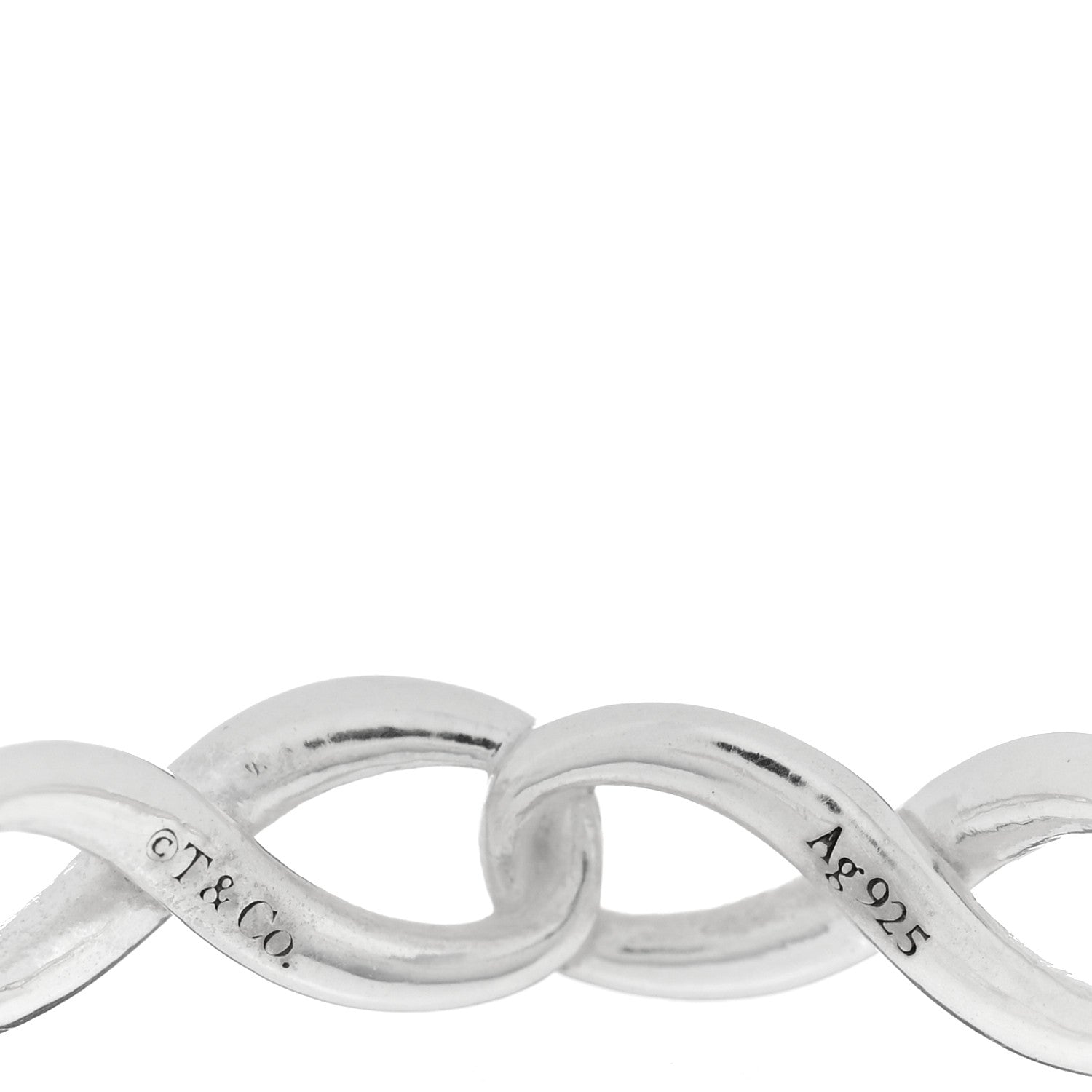 Tiffany Sterling Silver Narrow Infinity Band Ring 54 7 4 of 4