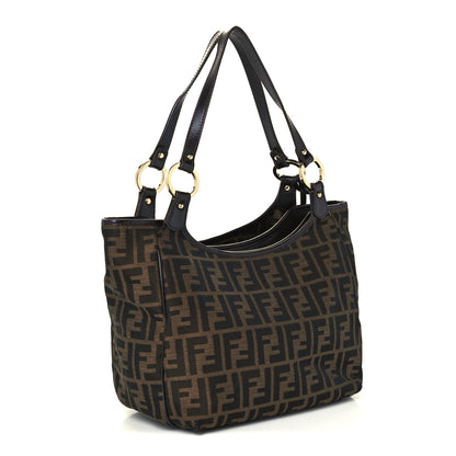 Fendi Zucca Small Chef Shopping Tote Tobacco Moro 3 of 11