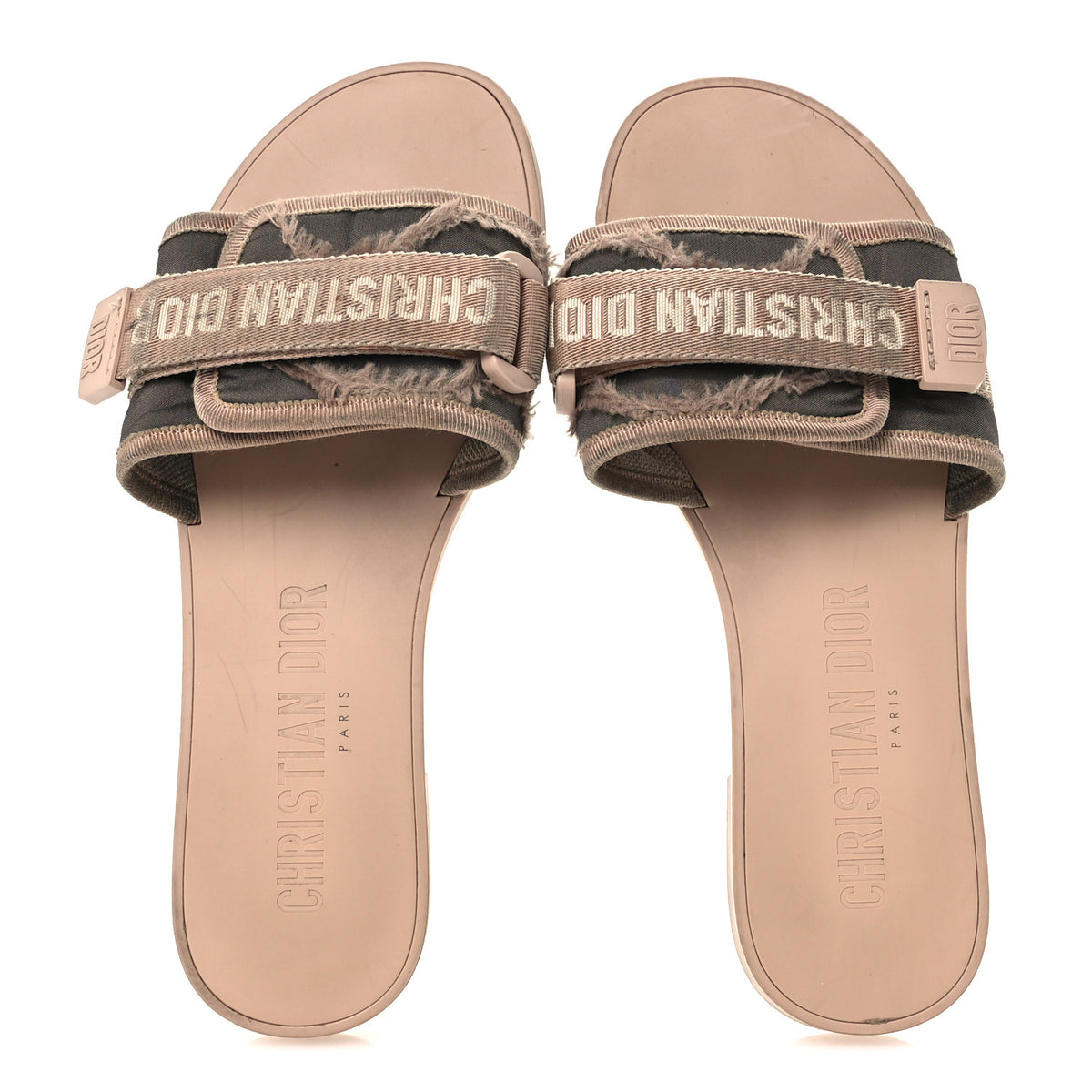 Nylon Camouflage Dio(r)evolution Slide Sandals 39 Nude