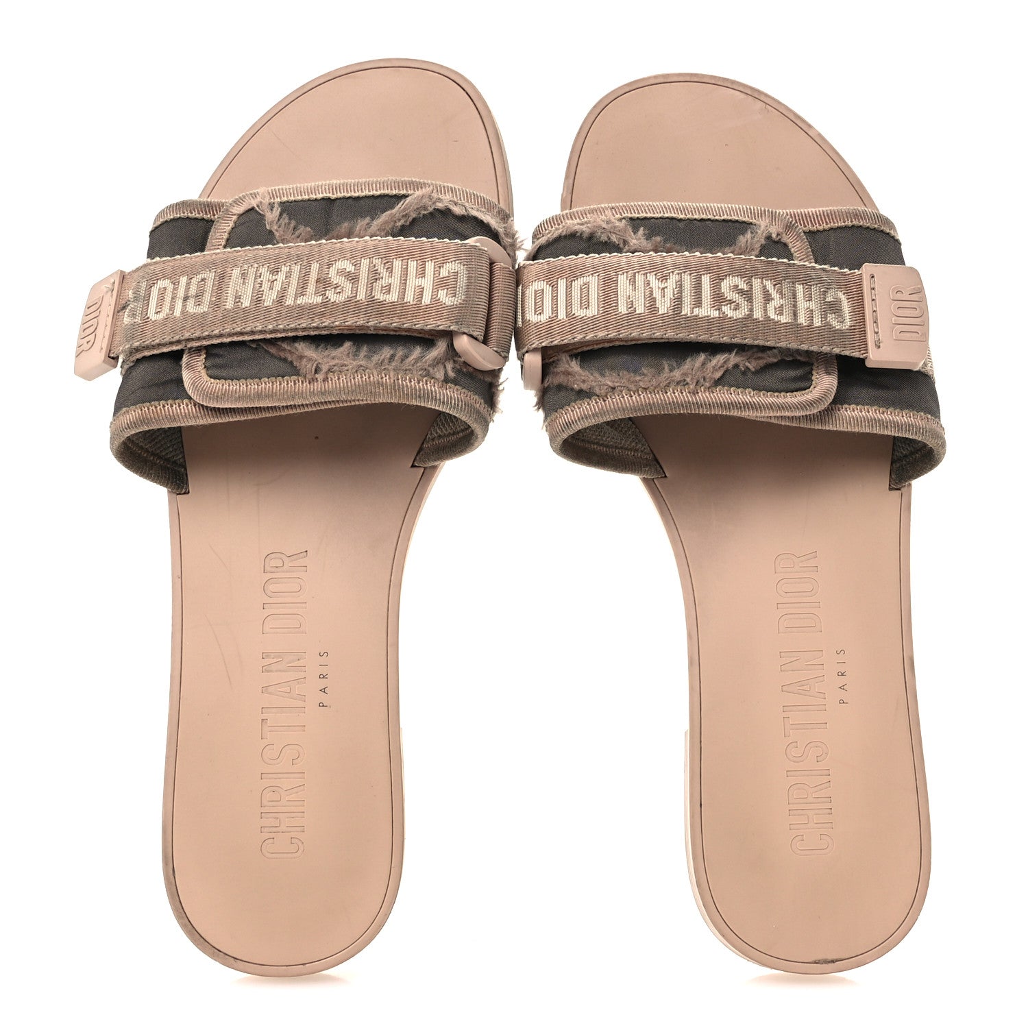 Christian Dior Nylon Camouflage Dio(r)evolution Slide Sandals 39 Nude 2 of 10