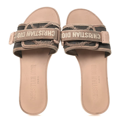 Christian Dior Nylon Camouflage Dio(r)evolution Slide Sandals 39 Nude 2 of 10