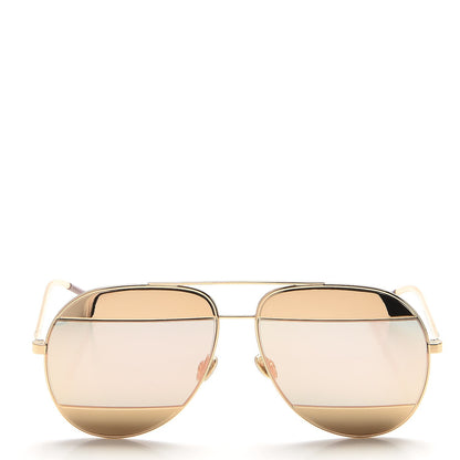 Christian Dior Split 1 Aviator Sunglasses Gold 2 of 8