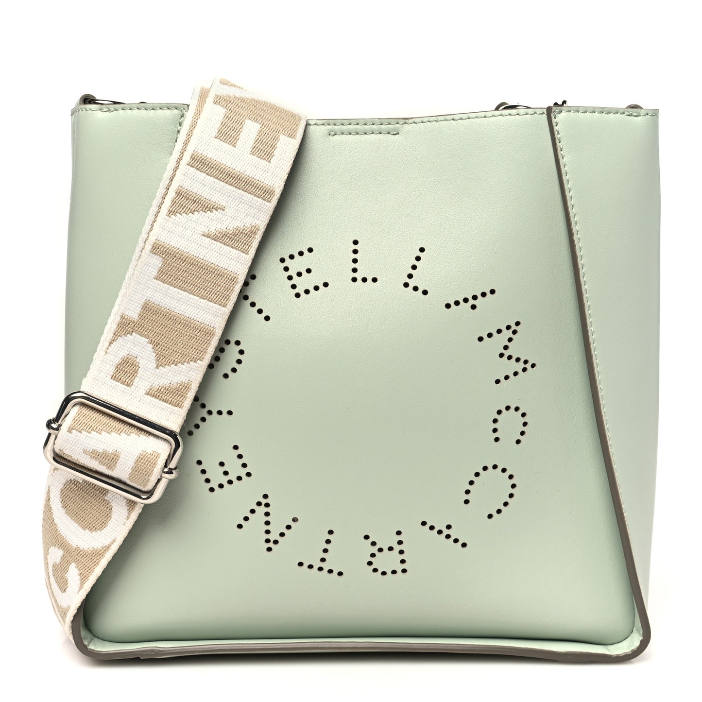 Eco Alter Nappa Perforated Logo Mini Crossbody Sage Green