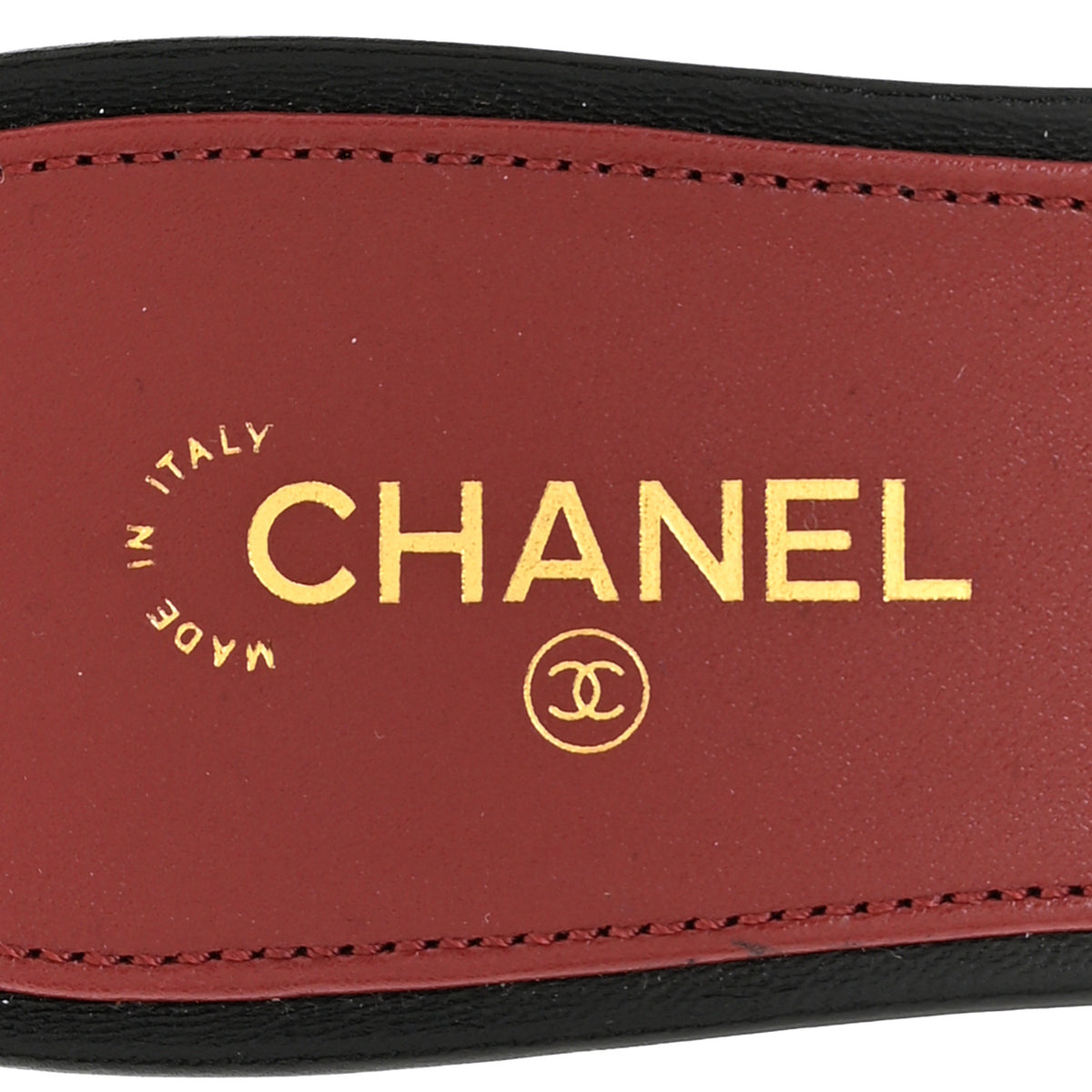 Chanel Goatskin CC Sandals 38.5 Black 7 of 8