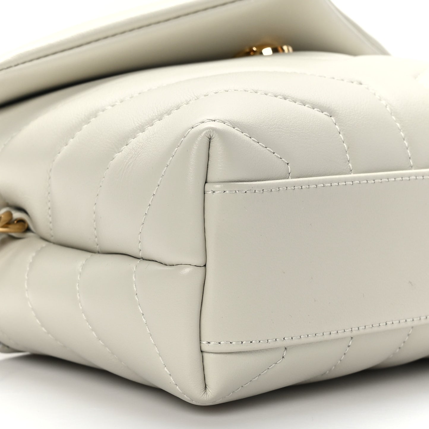 Calfskin Y Quilted Monogram Toy Loulou Crossbody Bag Crema Soft