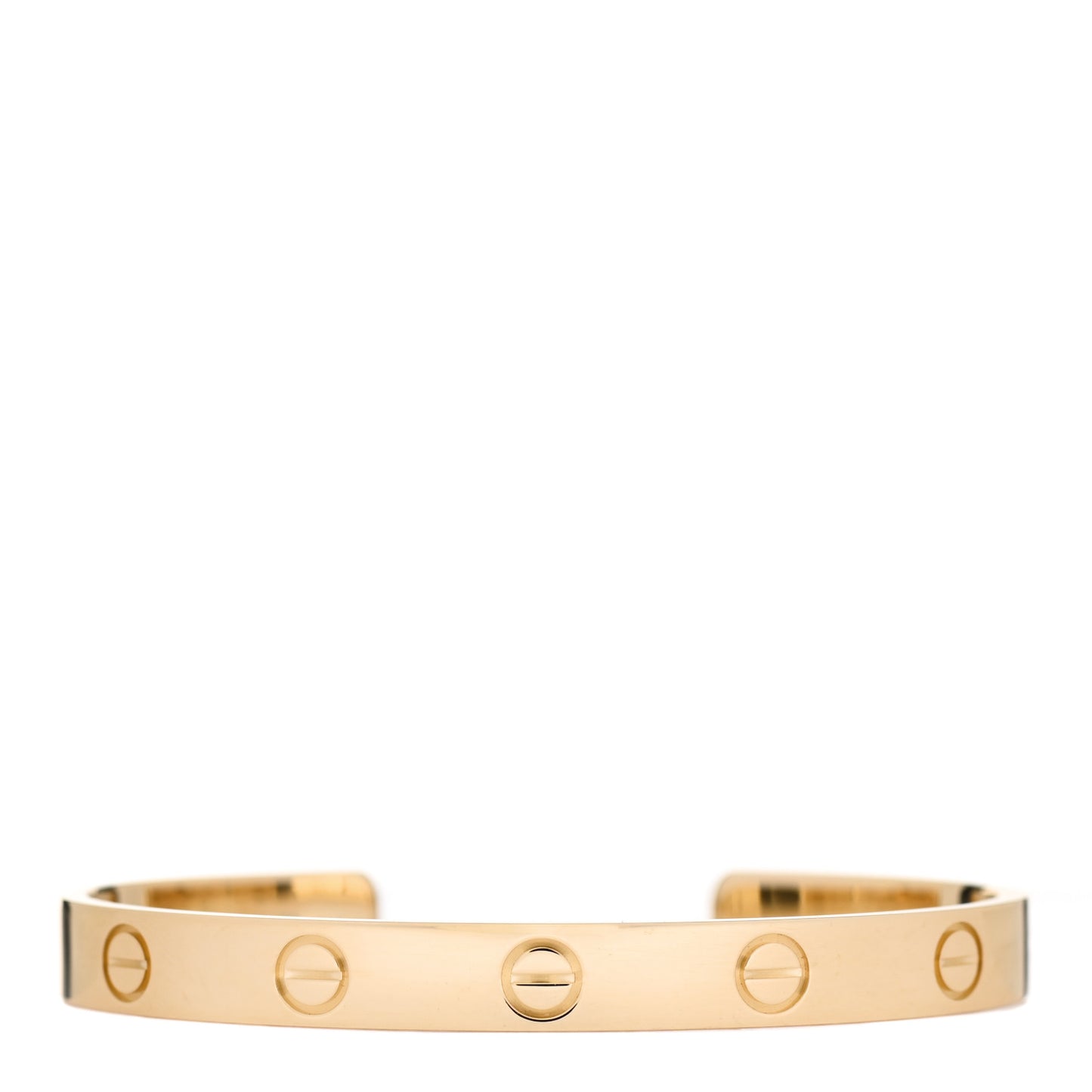 18K Yellow Gold LOVE Cuff Bracelet 16