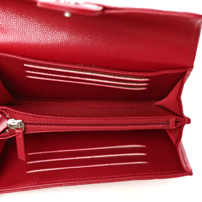 Chanel Caviar Quilted Medium Flap Wallet Dark Pink 5 of 7